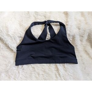 Old Navy Active Powersoft Navy Blue Stretchy Strappy Sports Bra Large
